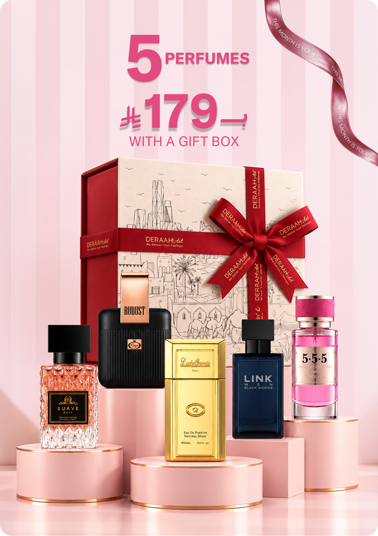 5 perfumes  for 179 sar